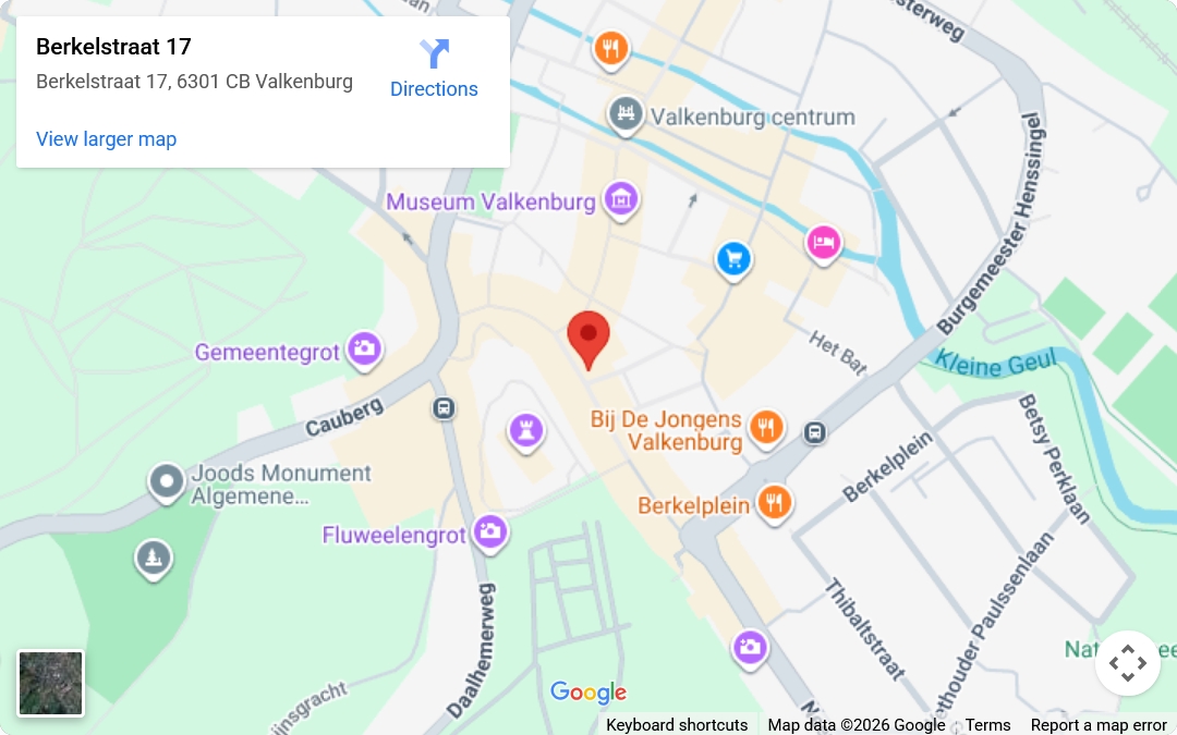 Map of Berkelstraat 17, Valkenburg